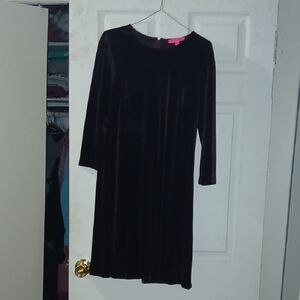 Chic Long Sleeve Velvet Dress